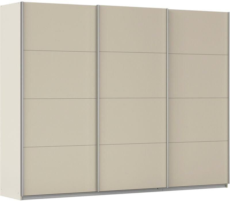 Budget Home Store Kledingkast Kick 271 x 210 cm Champagne met aluminiumkleur greeplijst