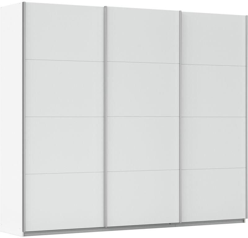 Budget Home Store Kledingkast Kick 271 x 229 cm Alpinewit met aluminiumkleur greeplijst - Foto 1