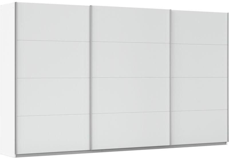 Budget Home Store Kledingkast Kick 360 x 210 cm Alpinewit met aluminiumkleur greeplijst - Foto 1