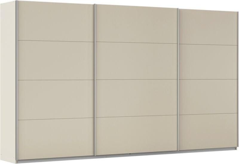 Budget Home Store Kledingkast Kick 360 x 229 cm Champagne met aluminiumkleur greeplijst