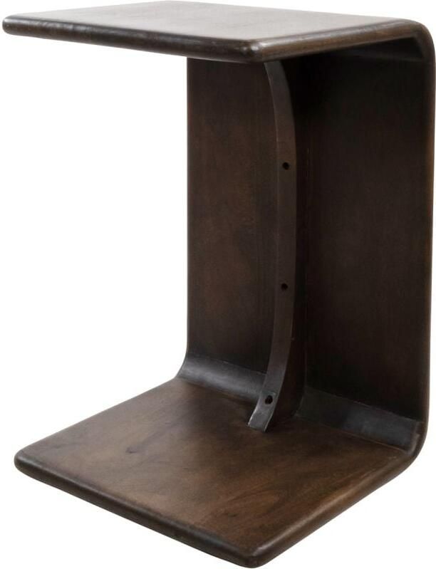 Meubelplaats Laptoptafel Dominica Japandi – Mangohout Brown walnoot – 40x35x58 cm banktafel bijzettafel - Foto 3