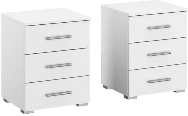 Budget Home Store Nachtkastje Bart Alpine wit set van 2