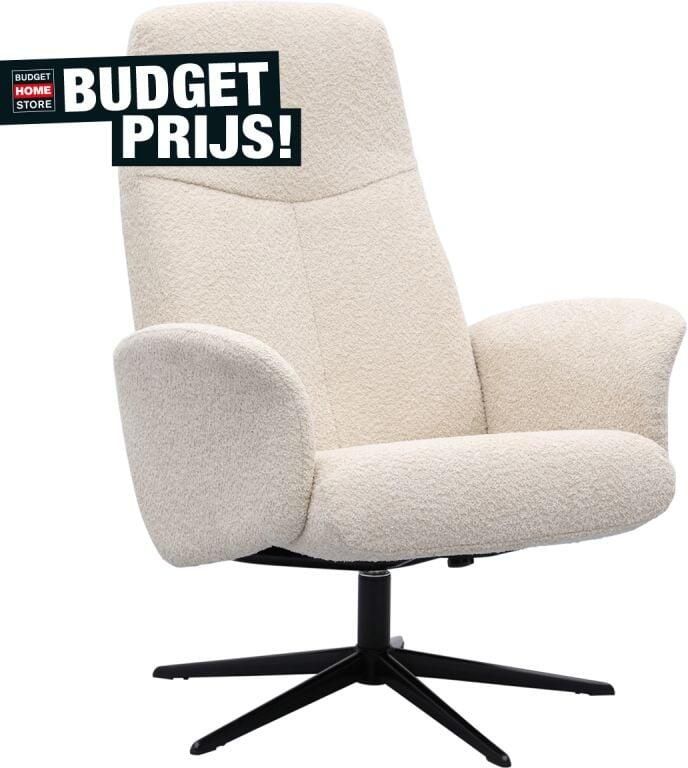 Budget Home Store Relaxfauteuil Brixton in stof Teddy Beige