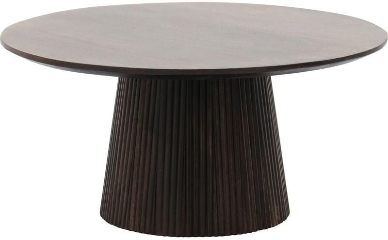 Giga Meubel Salontafel Salvator Donkerbruin Ø80cm Mangohout Rond - Foto 4