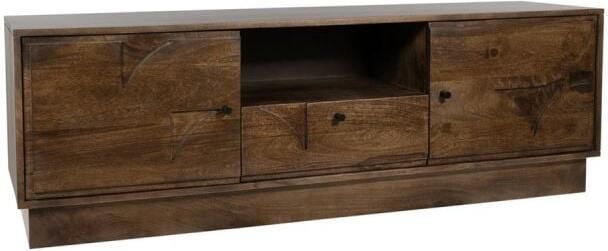 MySons TV dressoir 150 met 2 deuren 1 lade en 1 open vak Dark Walnut Kaapstad Collection - Foto 2