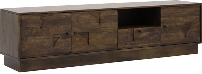MySons TV dressoir 190 met 3 deuren 1 lade en 1 open vak Dark Walnut Kaapstad Collection - Foto 3