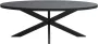 Livingfurn Ovale Eettafel Kala Spider Mangohout en staal 210 x 100cm zwart Ovaal - Thumbnail 2