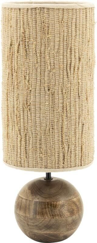 By-Boo Tafellamp Gadja Hout en Jute 55cm Natuurlijk Japandi