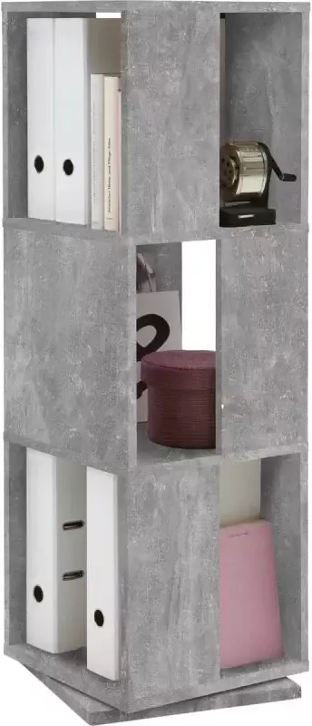 Leen Bakker Kast draaibaar Tower betonkleur 34x108x34 cm - Foto 2