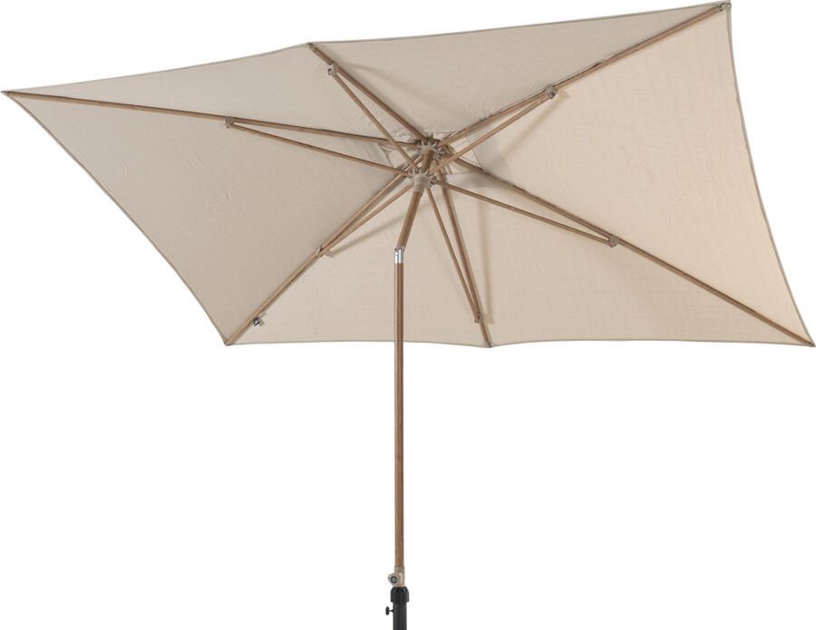4 Seasons Outdoor 4SO Azzurro parasol 200 x 300 cm sand doek en frame houtlook - Foto 1
