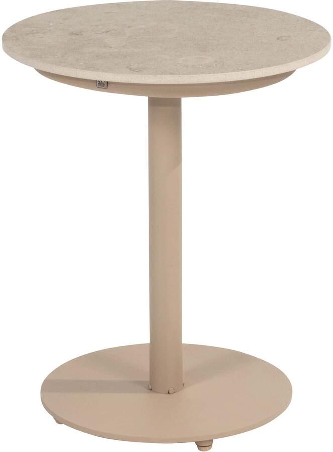 4 Seasons Outdoor 4SO Boaz bijzettafel ceramisch 45 cm rond met centrale poot latte 55 cm hoog