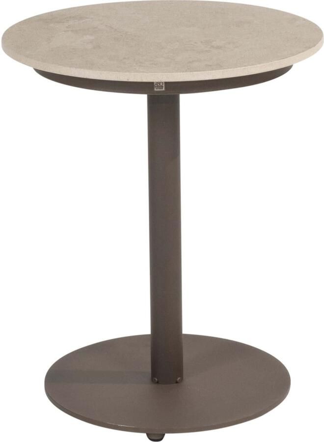 4 Seasons Outdoor 4SO Boaz bijzettafel ceramisch 45 cm rond met centrale poot tere 55 cm hoog - Foto 1