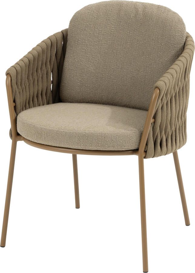 4 Seasons Outdoor 4SO Molina dining tuinstoel met kussens amber