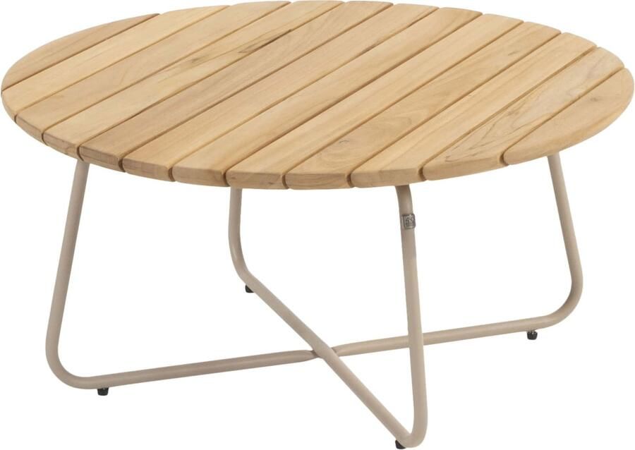 4 Seasons Outdoor 4 Seasons Verdi ronde salontafel teak 73 cm. Latte