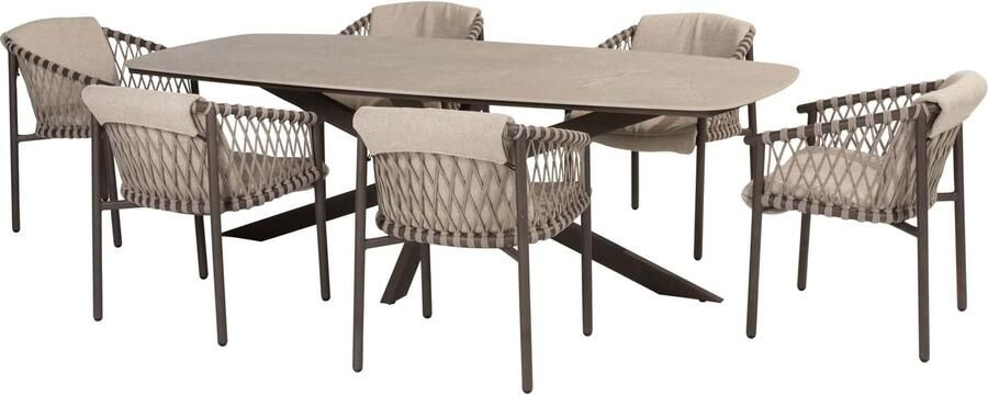 4 Seasons Outdoor Taste by 4SO Prado tuintafel met 4SO Allora dining tuinstoelen