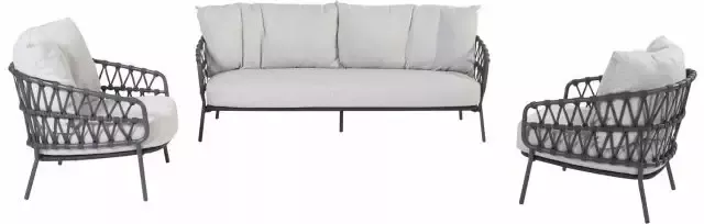 4 Seasons Outdoor 4SO Calpi loungeset 3-zits bank met 2 fauteuils - Foto 1