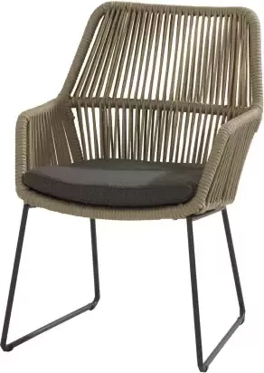 4 Seasons Outdoor 4SO Ramblas tuinstoel Taupe met kussen