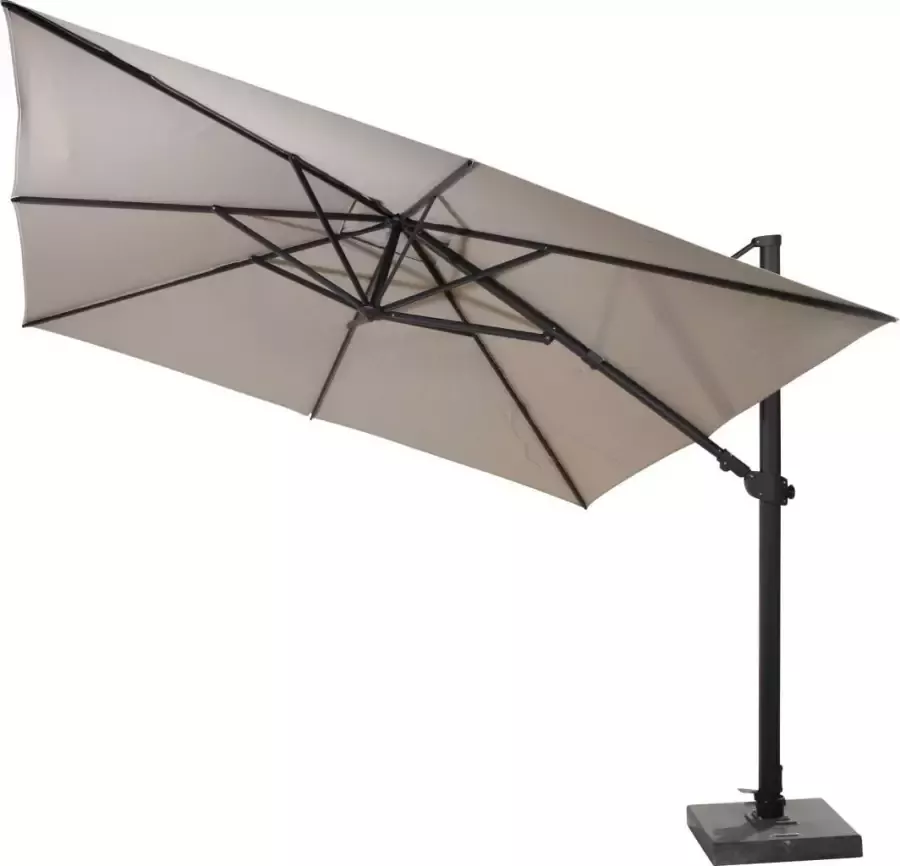 4 Seasons Outdoor 4-Seasons zweefparasol Siesta Premium 300 x 300 cm Charcoal