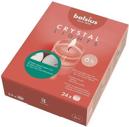 Bolsius crystal lights 6 uur doos 24 stuks