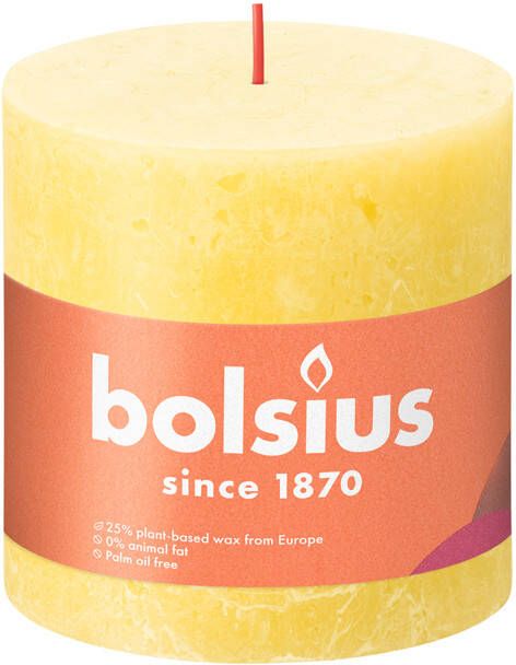 Bolsius rustiekkaars 100 100 sunny yellow