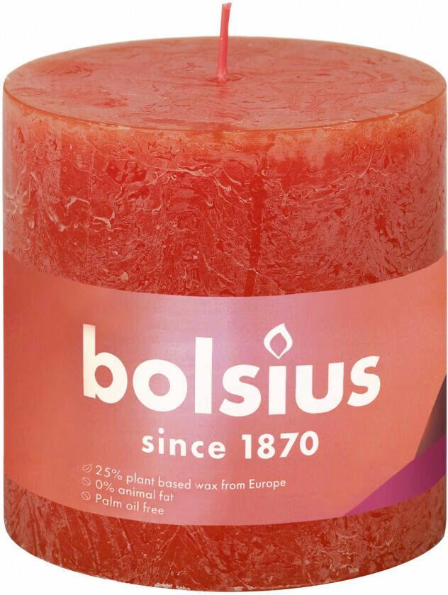 Bolsius shine rustiekkaars 100 100 earthy orange