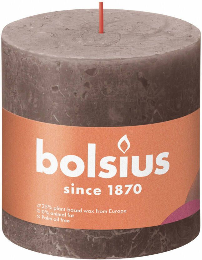 Bolsius shine rustiekkaars 100 100 rustic taupe