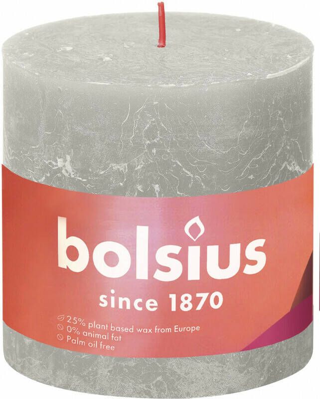 Bolsius shine rustiekkaars 100 100 sandy grey
