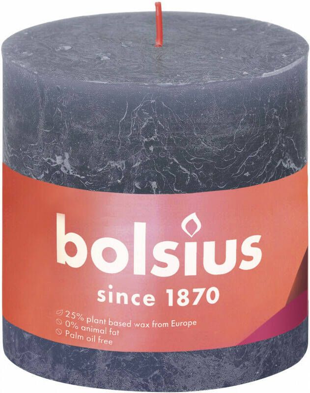 Bolsius shine rustiekkaars 100 100 twilight blue
