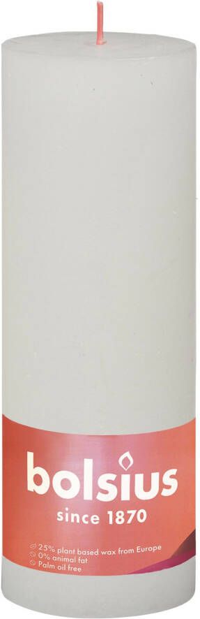 Bolsius shine rustiekkaars 190 68 cloudy white