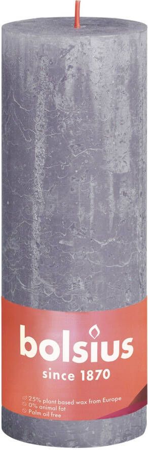 Bolsius shine rustiekkaars 190 68 frosted lavender