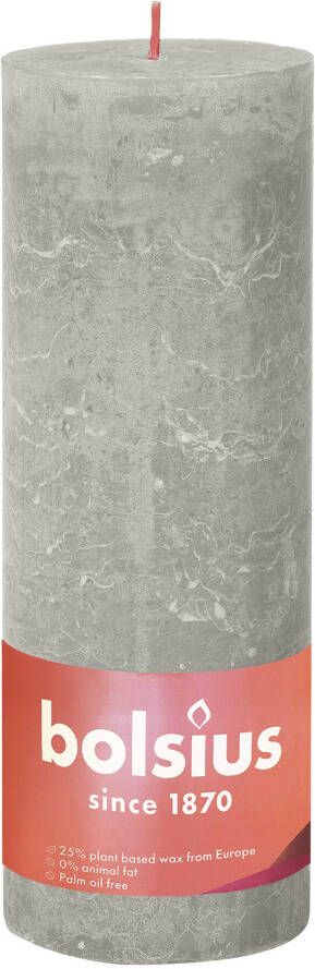 Bolsius shine rustiekkaars 190 68 sandy grey