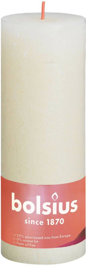 Bolsius shine rustiekkaars 190 68 soft pearl
