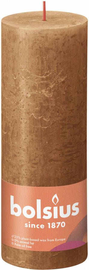 Bolsius shine rustiekkaars 190 68 spice brown