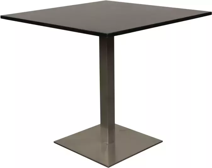 Coppens Bistro tafel 80x80 rvs graniet blad OP=OP