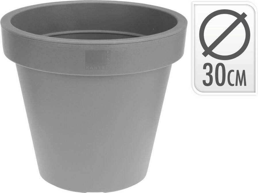 Coppens Bloempot rond 30 cm licht grijs