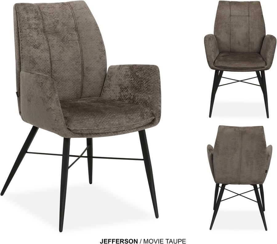 Coppens Armstoel Jefferson taupe