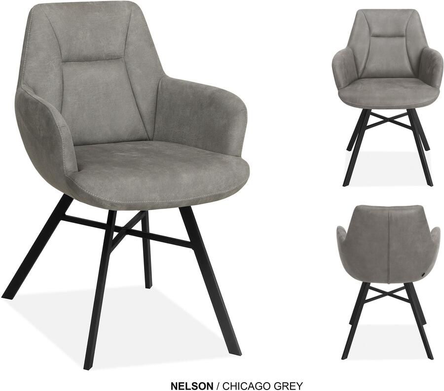 Coppens Armstoel Nelson grey - Foto 1
