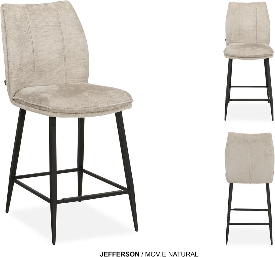 Coppens Barstoel Jefferson antraciet