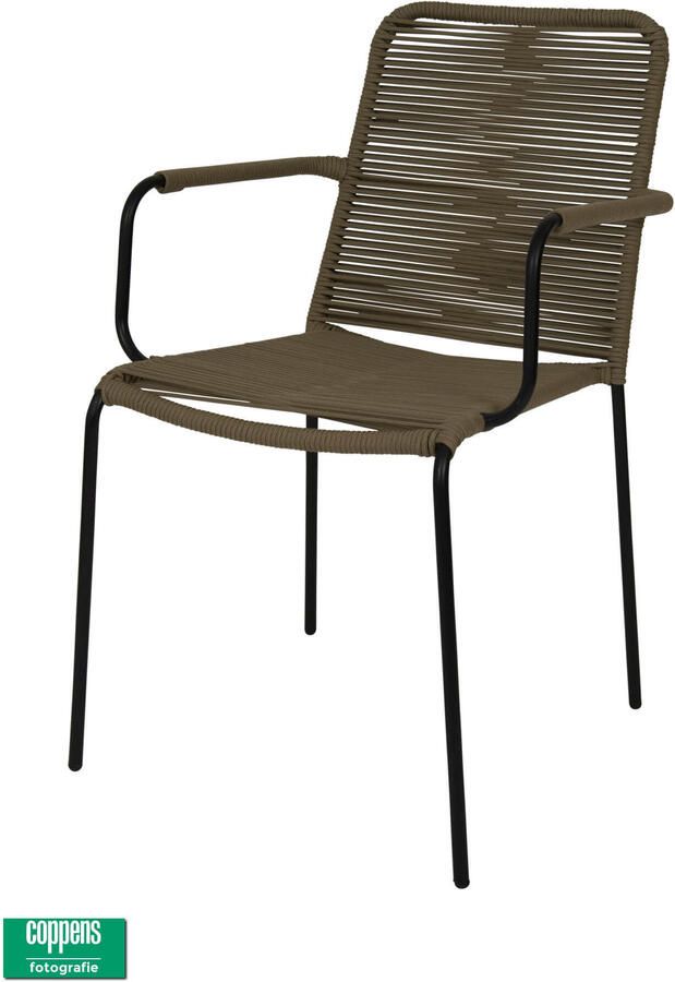 Coppens Denver dining tuinstoel stapelbaar rope taupe