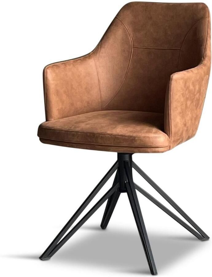 Coppens Draaistoel Calvin cognac