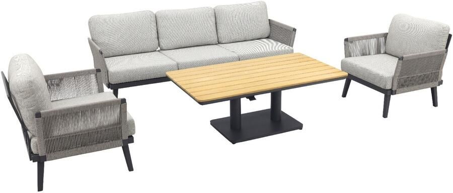 Coppens Elion loungeset met Zamin up down tafel