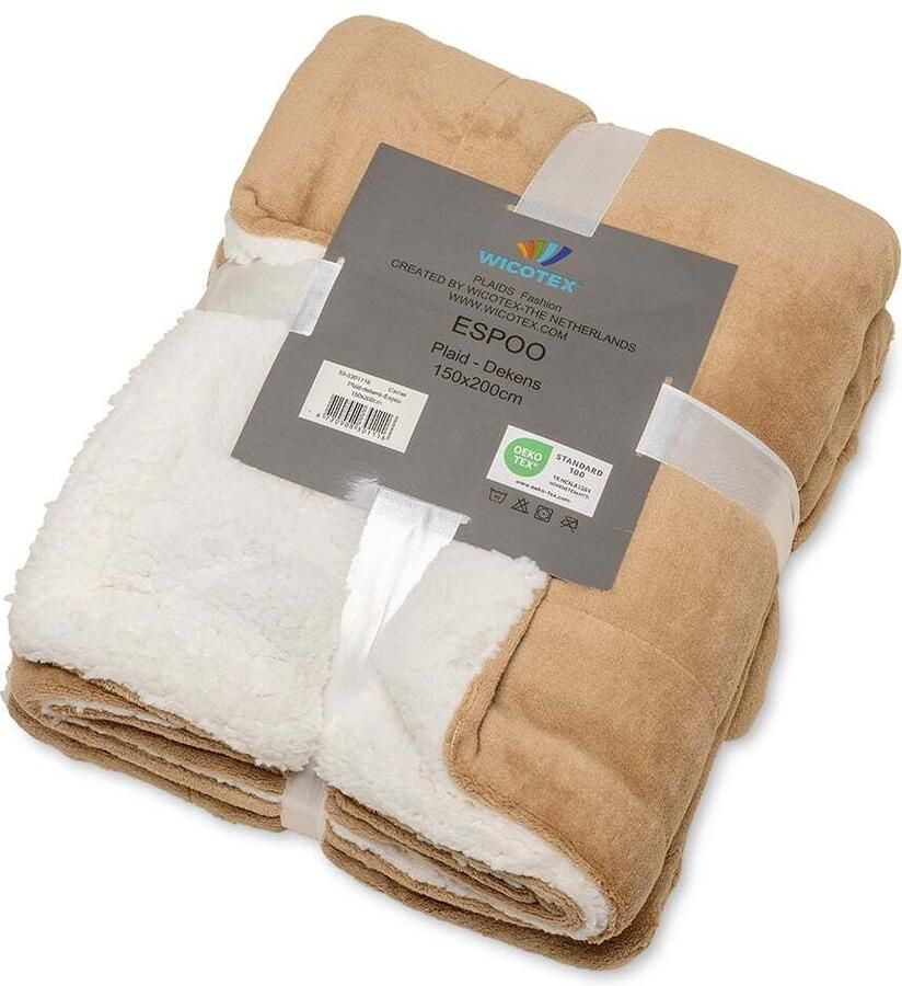 Coppens Espoo camel met sherpa150x200cm