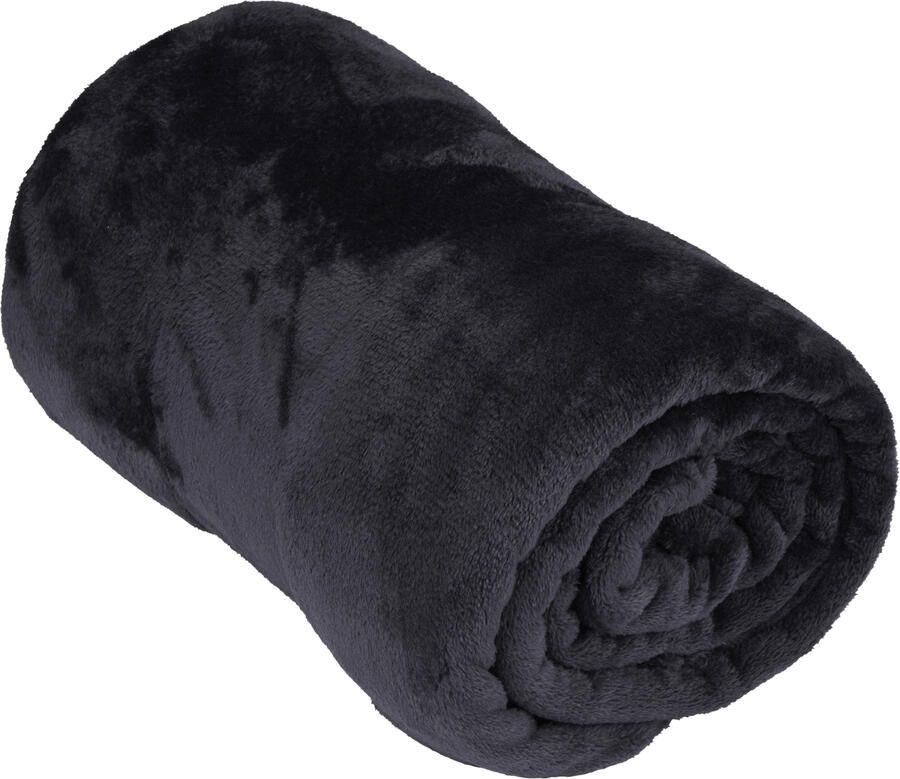 Arti casa Fleece Deken 150 x 200 CM Fleece Plaid Dekentje Bank Ook Perfect als Woondecoratie 1-Persoons Plaid Deken Wasmachinebestendig Donkergrijs Fleece Polyester