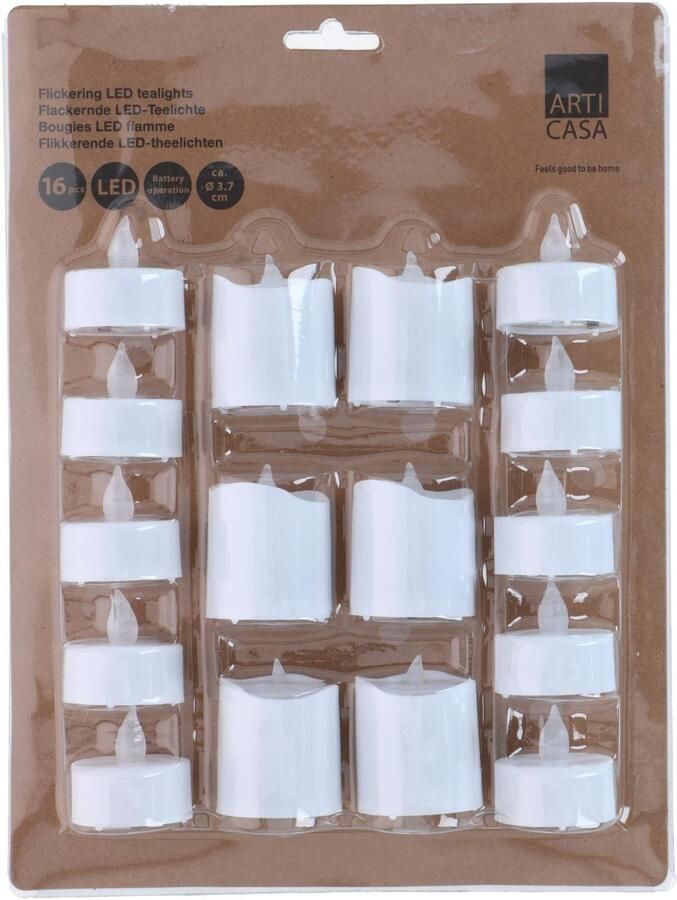 Coppens Flikkerende LED-theelichtset van 16 stuks