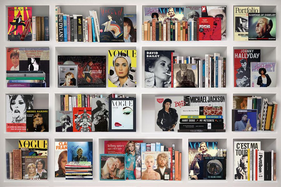 Ter Halle Glasschilderij met 3D reliëf 120x80cm Boekenkast - Foto 2