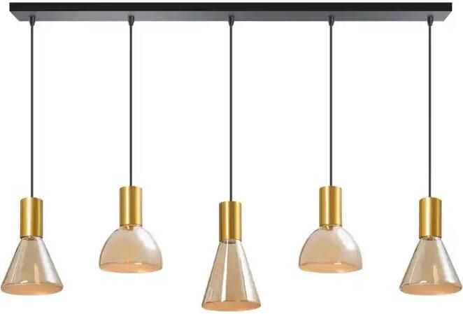 Coppens Hanglamp Lisa zwart + brons