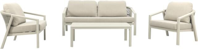 Coppens Ivola loungeset met koffietafel latte light