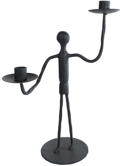 Coppens Kandelaar Aart 2x oud zwart metaal