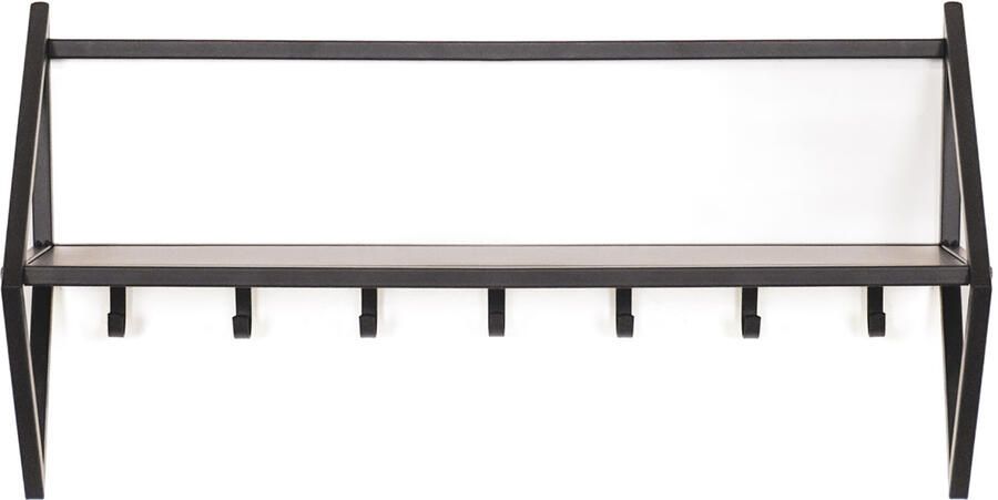 Housevitamin Kapstok Zwart Wandkapstok Design Kapstok 7 Haken 71 5x21 7x36cm - Foto 2