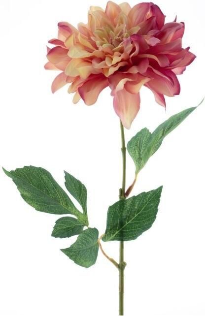 Coppens Kunst bloem Dahlia Farmer zalm roze zijde 64cm